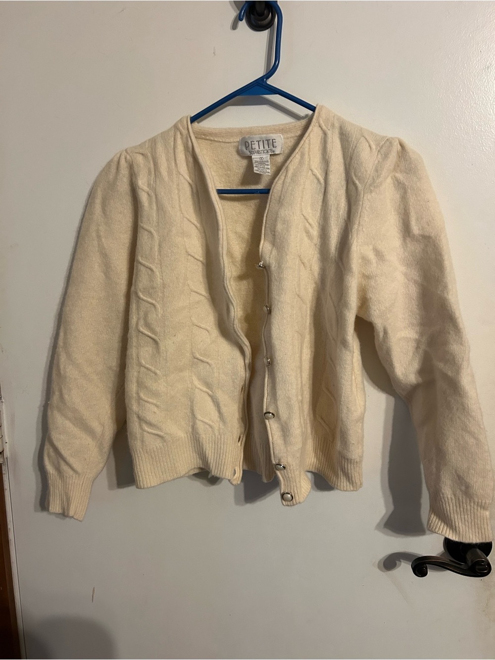 Vintage Petite Sophisticate Wool Cardigan